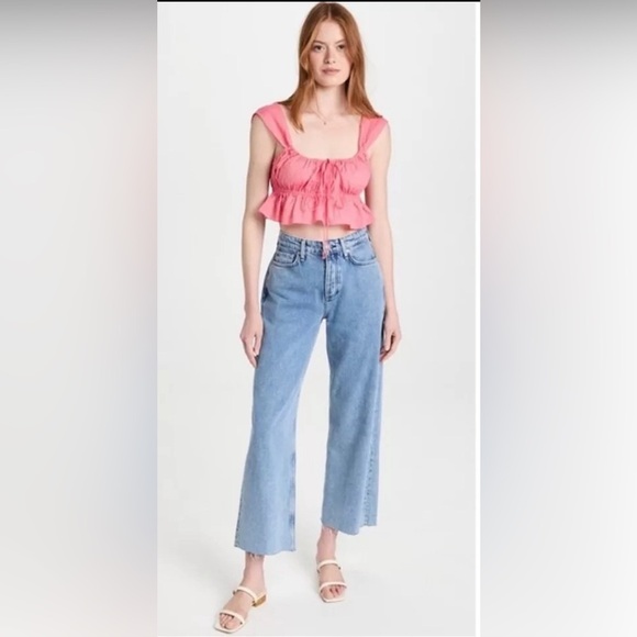 NWT Ciao Lucia! Cinetta Top. Wave Cotton in Melon Pink. Size XL. - Picture 1 of 7